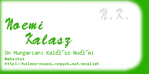 noemi kalasz business card